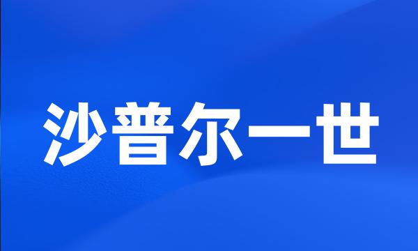 沙普尔一世