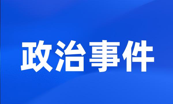 政治事件