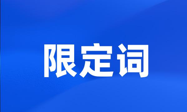 限定词