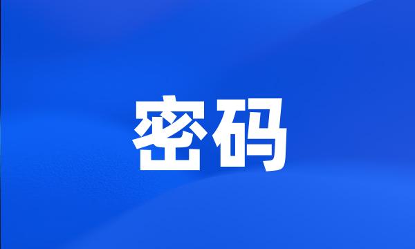 密码