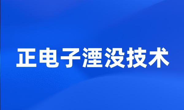 正电子湮没技术