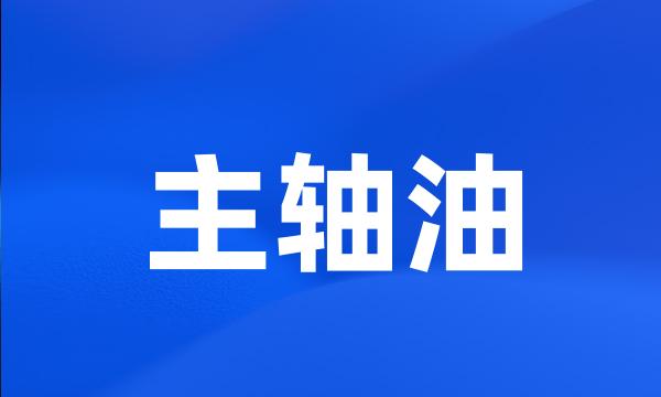 主轴油