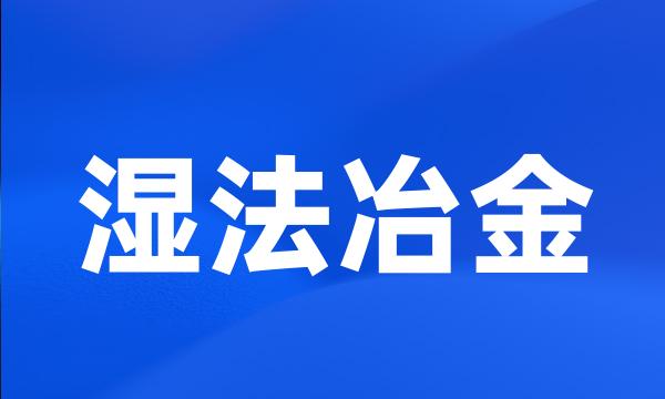 湿法冶金