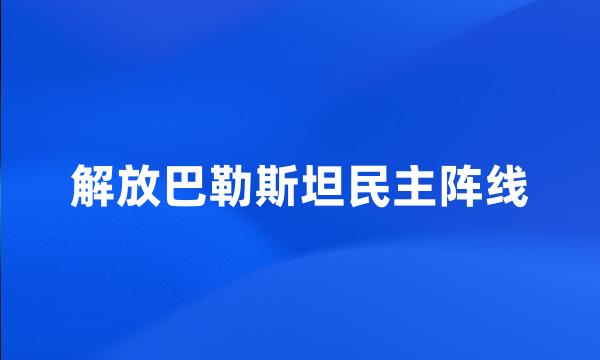 解放巴勒斯坦民主阵线