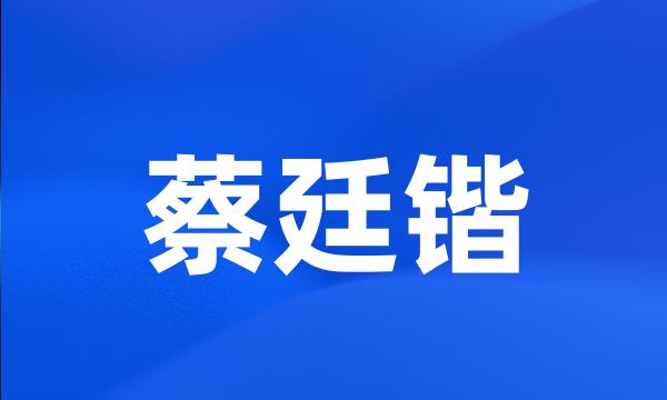 蔡廷锴