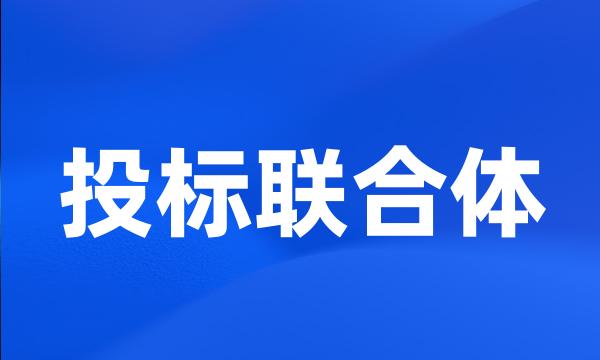 投标联合体