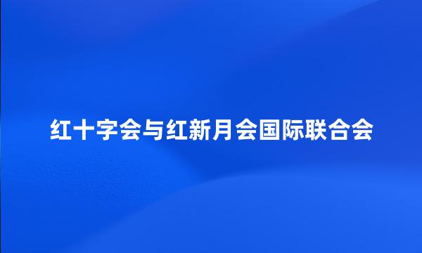 红十字会与红新月会国际联合会