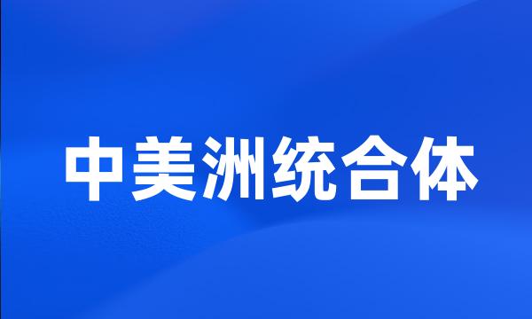 中美洲统合体