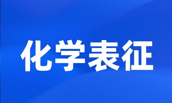 化学表征