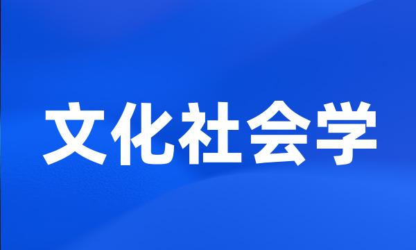 文化社会学