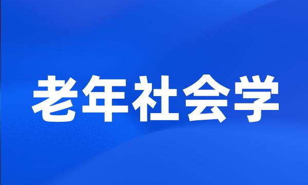 老年社会学