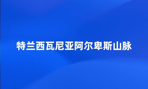 特兰西瓦尼亚阿尔卑斯山脉