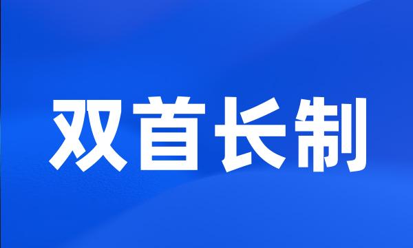 双首长制