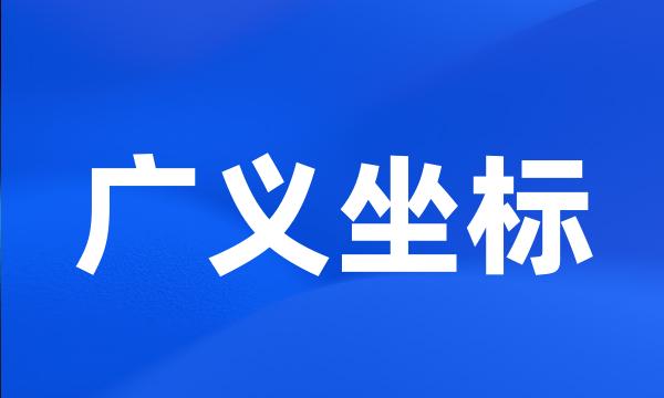 广义坐标