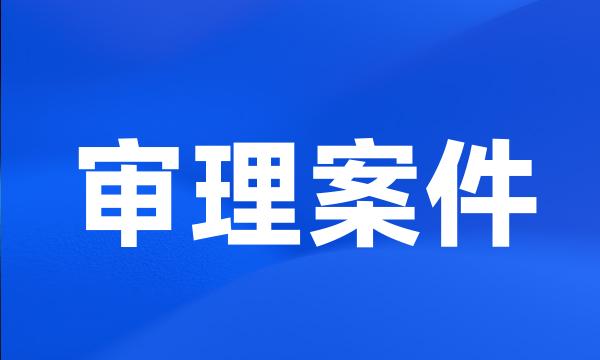 审理案件