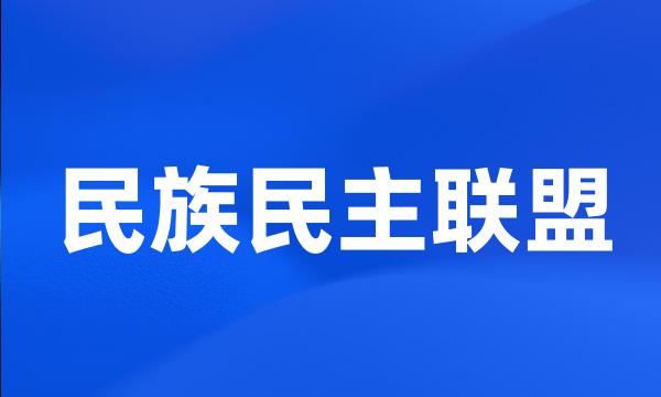 民族民主联盟