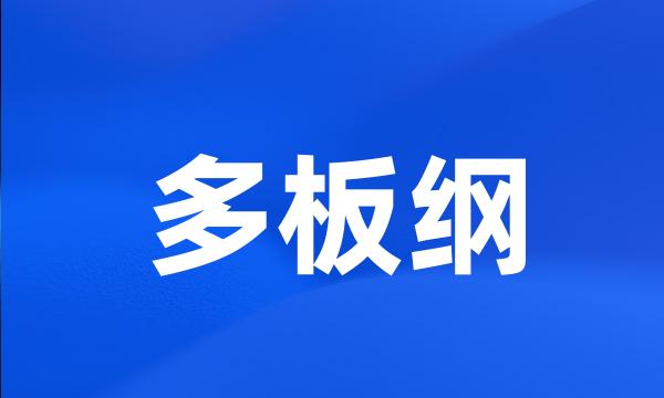 多板纲