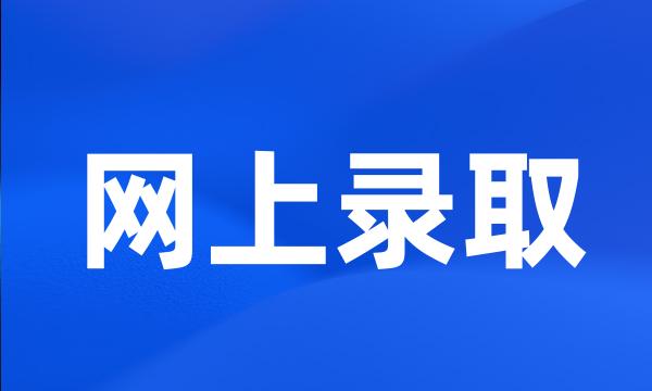 网上录取