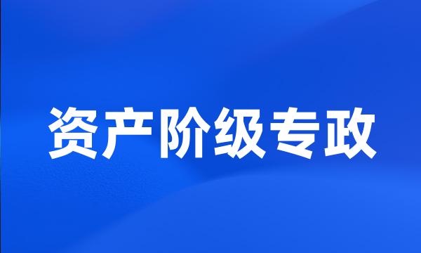 资产阶级专政