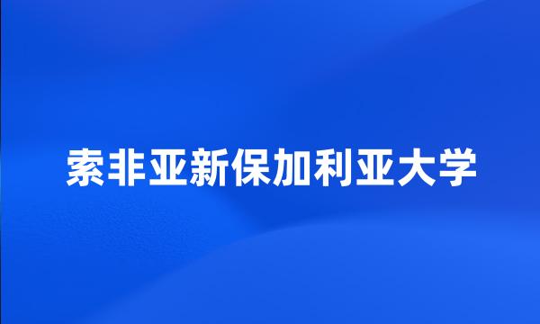 索非亚新保加利亚大学