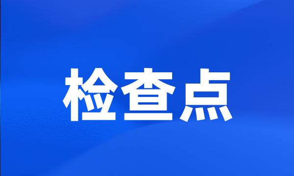 检查点