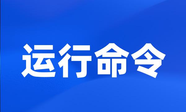 运行命令