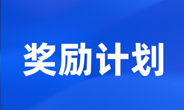 奖励计划