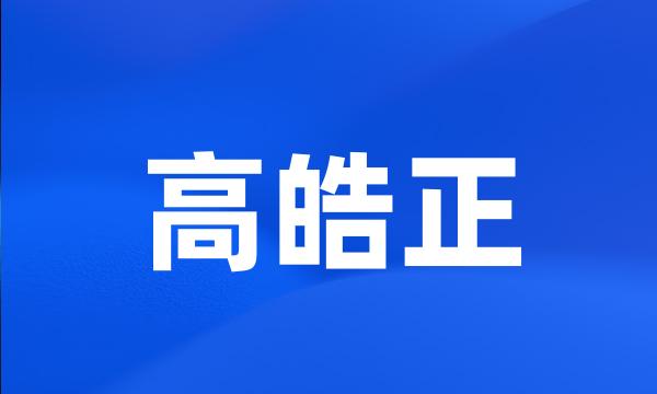 高皓正