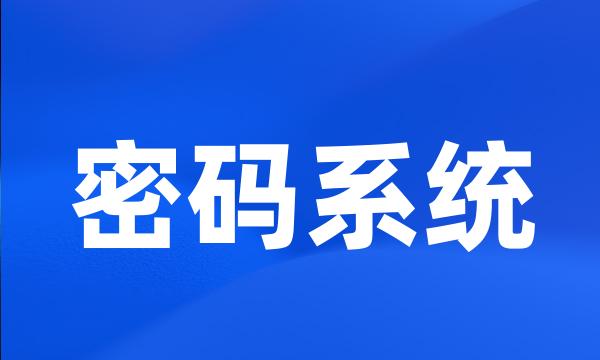 密码系统