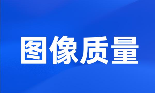 图像质量