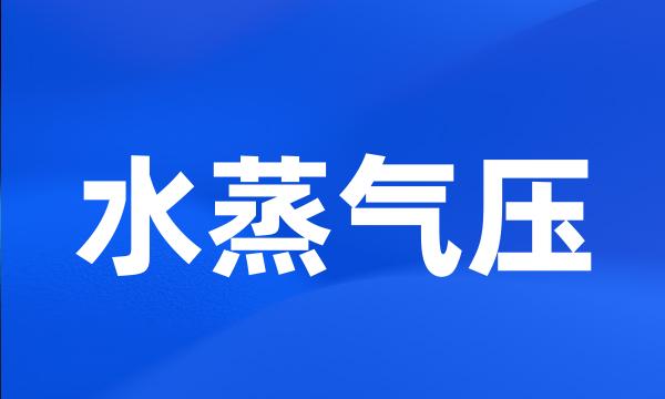 水蒸气压