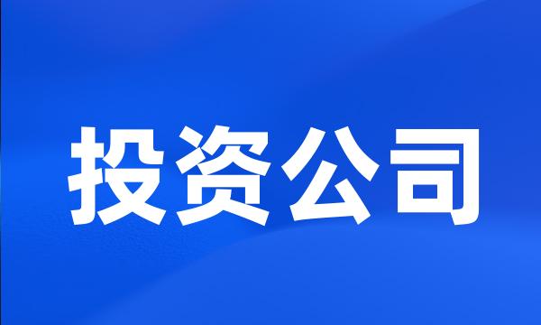 投资公司